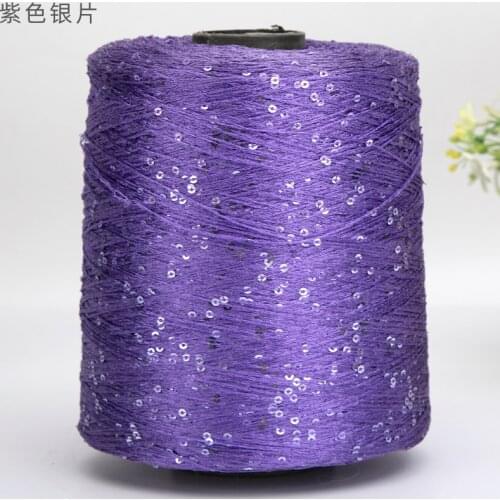 500g/Lot Colourful Ice Silk Knitting Yarn Special Sequin Yarn for DIY Garment Accessories Rag Doll Knitting Yarn