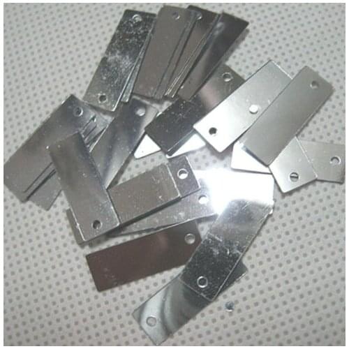 Sewing supplies DIY accessories clothing bags shoes 7X25mm rectangular slice PVC silver base sequins