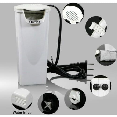 3W 200l/h Aquarium Low Water Filter Silent Waterfall Aquatic Hanging Filter Pump Water Circulation Cleaning For Turtle Fish Tank