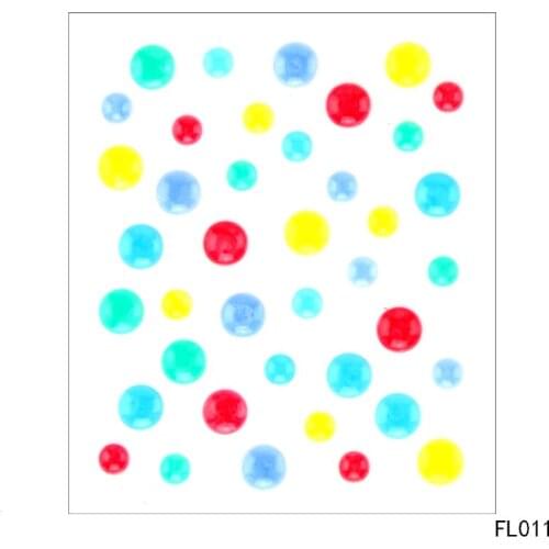 AZSG Sugar Sprinkles Self-adhesive Enamel Dots Resin Sticker for Scrapbooking/ DIY Crafts/ Card Making Decoration FL-001