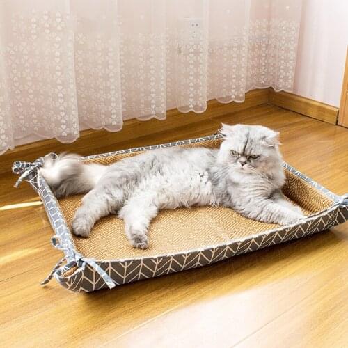 CAWAYI KENNEL Summer Cooling Mat Washable Cat Bed Nest Little Cats House for Cat Accessories Pet Bed for Dog Supplies for Dogs