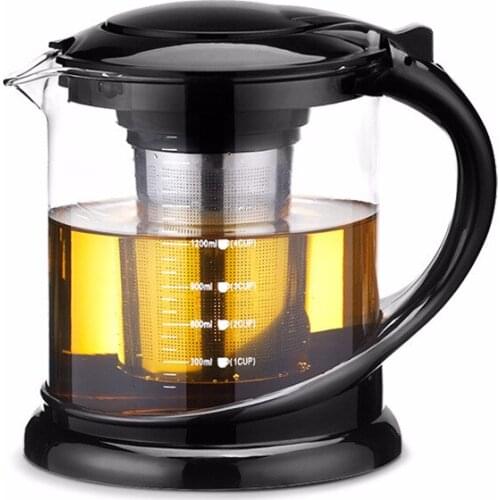 Large capacity thick glass bubble teapot,borosilicate glass Pot Flower Tea Set Puer Kettle Coffee Teapot Convenient With Infuser
