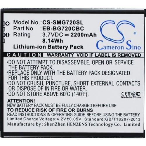 CS 2200mAh/8.14Wh battery for Samsung Galaxy Grand 3, Galaxy Grand 3 Duos, Galaxy Grand Max, SM-G7200, SM-G7202