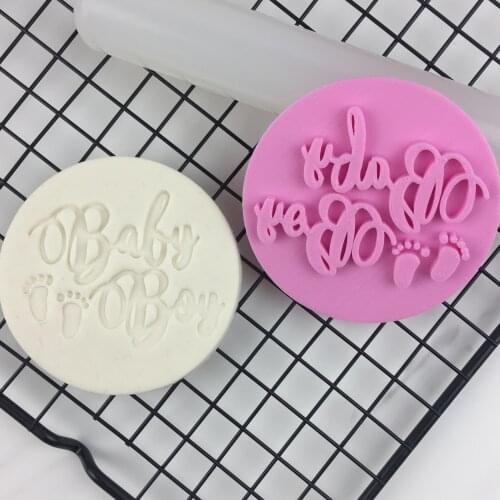 Baby boy Cookie Stamp PLA3D printing of cake mold baking tools can be customized for various text patterns