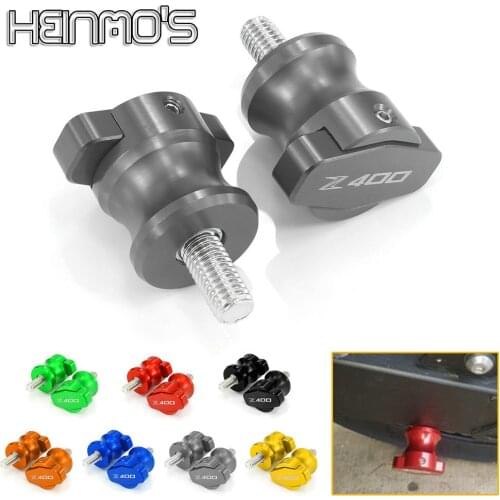 For KAWASAKI Z400 Swingarm Spools Slider Swing Arm Stand Screws Z 400 Z-400 Motorcycle Support Stand Screws Aluminum Accessories
