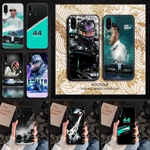 F1 Lewis Hamilton 44 Phone case For Huawei Honor 6 7 8 9 10 10i 20 A C X Lite Pro Play black tpu funda fashion cover 3D shell