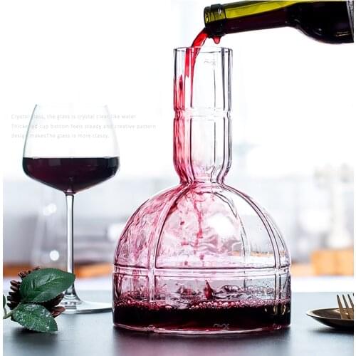 Nude Wine Decanter, 100% Lead-Free Hand Blown Crystal Glass, Red Wine Carafe, Wine Aerator with Wide Base,Wine Accessories