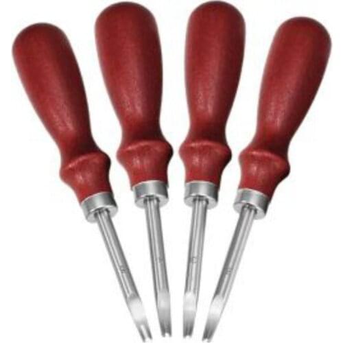 Diy leather tool professional trimming wooden handle leather sharpener