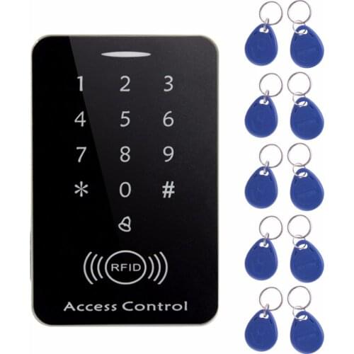 LESHP 125khz RFID Keypad access control system digital keyboard door lock controller RFID card reader with 10pcs TK4100 keys