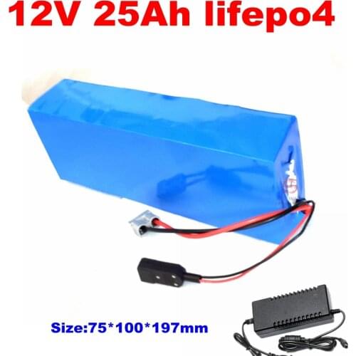 12.8V 12V 25AH Lifepo4 lithium battery pack with BMS for 600W Fire control Pull monitor golf cart Childrens toy car