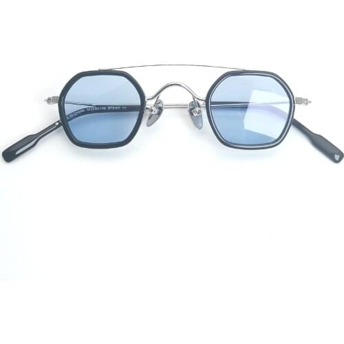 Blue Lens Metal Sunglasses Myopia Eyelgasses 2021 Eye glassses Vintage Style Retro Fashion Designer Brand Sun Glass