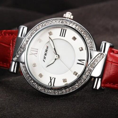 Fashion colors SINOBI Fashion Brand relogio Luxury Womens Casual watches waterproof watch women fashion Dress Rhinestone watch