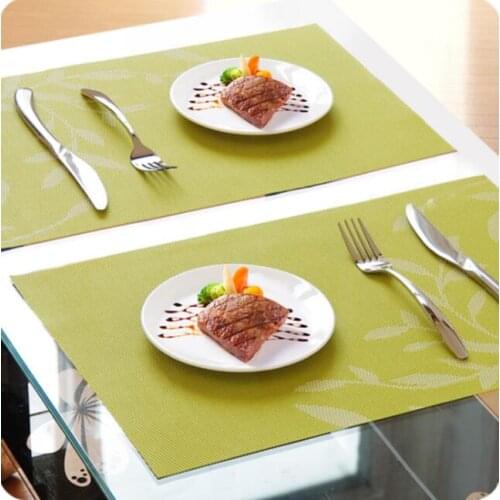 Print Fashion Rectangle Placemat PVC Slip-resistant Waterproof Table Mat