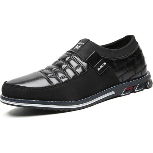 New Trademark Size 38-48 Upscale Men Casual Shoes Fashion Leather Shoes for Men Sneakers MenS Flat Shoes Driving Sneakers