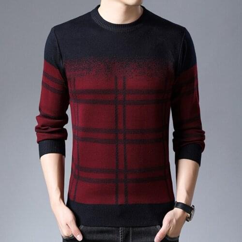 2021 New Fashion Brand Sweater Mens Pullovers Thick Slim Fit Jumpers Knitwear Woolen Winter Korean Style Casual Clothing Men