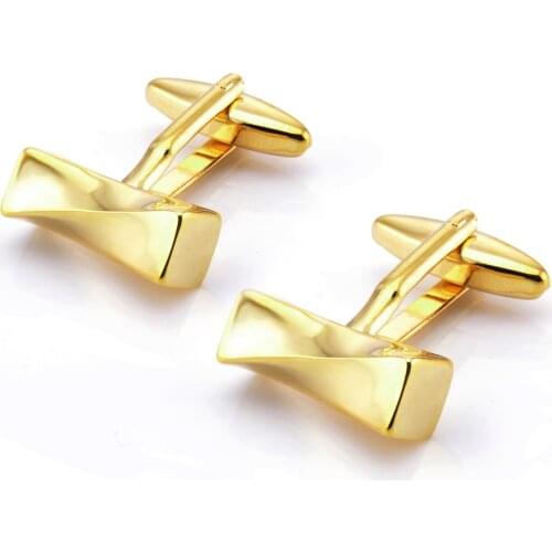 New Twisted French Cufflinks X-shaped Three-dimensional Stretch Metal Cufflinks Trendy Mens Jewelry Gifts