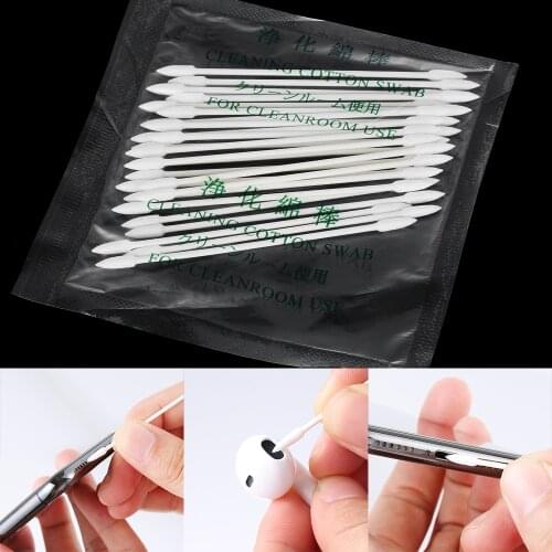 Double Head Cleaning Swab Disposable Dust-free Cotton Sticks For AirPods Earphone Mobile Phone Port Cleaning Use Tools