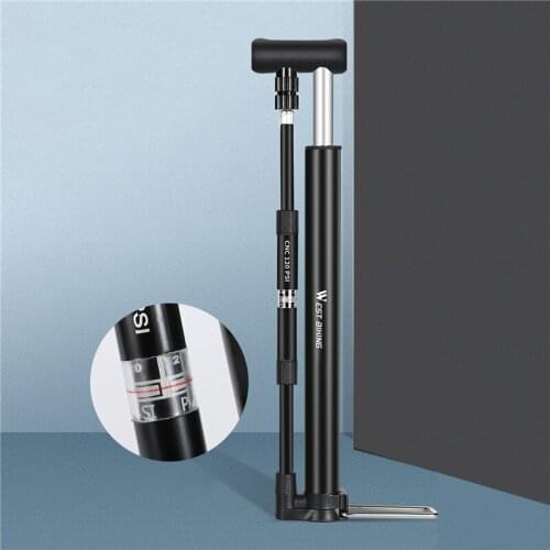 Portable Bicycle Pump High Pressure Cycling Ball Inflator Standing Bike Hand Pump Motorcycle Tyre Hand Inflator