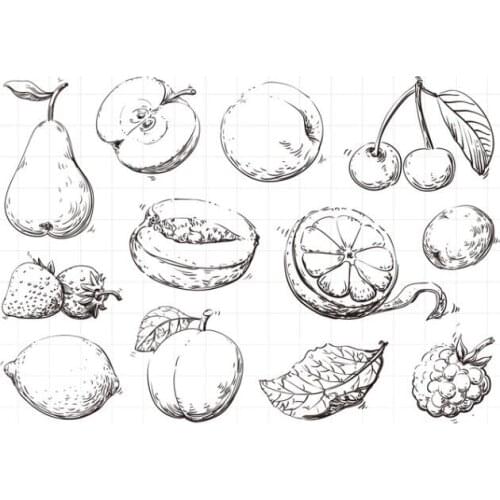 Fruits Transparent Clear Silicone Stamp/Seal for DIY scrapbooking/photo album Decorative clear stamp