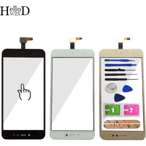 Touch Screen For Xiaomi Redmi Note 5A Prime Touch Screen Glass Digitizer Panel Front Glass Sensor 5.5'' Mobile Tools Adhesive