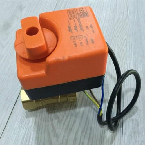 220V Electric Motorized Ball Valve Manual Control Valve Three line Two Way Control For Air Conditional fan coil water DN15 -DN50