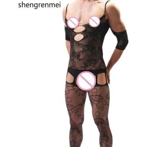 Shengrenmei Mans Lingerie Plus Size Gentleman Exotic Nightwear Sexy Underwear Male Bodysuit Mens Jumpsuit Latest Sling Sleepwear
