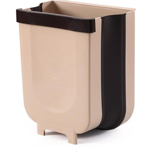 0.7 kg Folding Waste Bin, Door Hanging Trash Bin, Trash Can Wall Mounted Trashcan for Bathroom Toilet Waste Storage