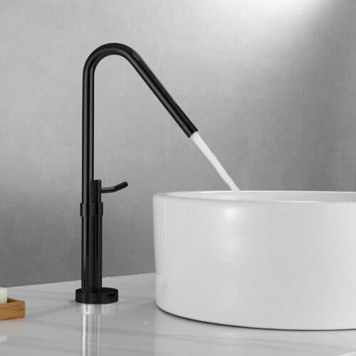 New Basin Faucet Bathroom Single Lever Hot and Cold Solid Brass Water Mixer Tap Brush gold Basin Water Sink Mixer crane