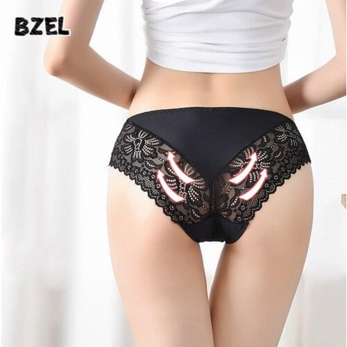 BZEL Sexy Panties Lace Women Underwear Solid Low Rise Seamless Fashion Female Lingerie Lace Embroidery Comfort Breathable Briefs