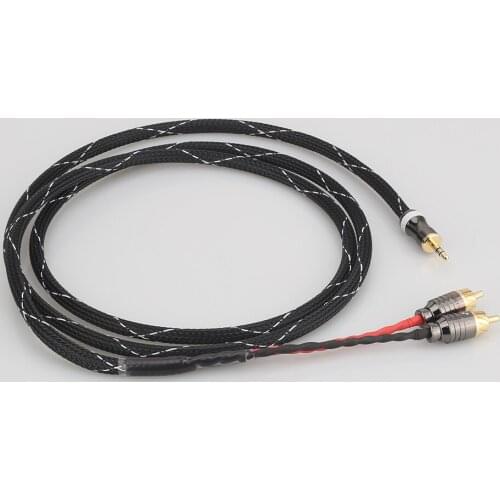 High Quality Audiocrast hifi audio cable 3.5mm jack to rca cable JAPAN Audio signal wire AUX cable convert RCA plug