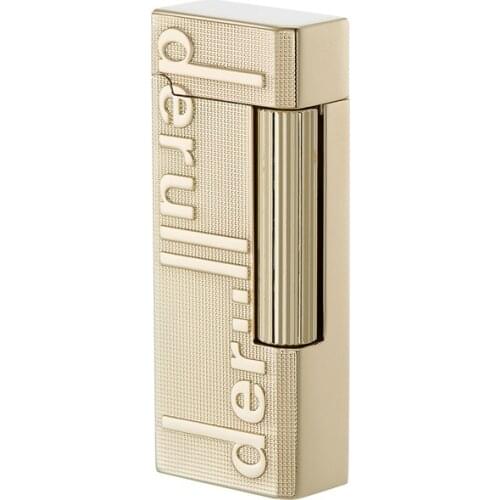 High-grade Side-slip Metal Grinding Wheel Open Flame Lighter Letter Narrow Version Inflatable Torch Lighter Gadget for Boyfriend