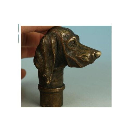 100% bronze Pure Copper Brass Grandpa Good Lucky crafts decoration Fierce Chinese Old Bronze Hand Carved Dog Statu