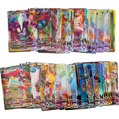 2021 New Spanish Pokemon Cards 55 Pcs VMAX Sword and Shield Sun & Moon TAKARA TOMY Cards Battle Carte Trading Children Toy