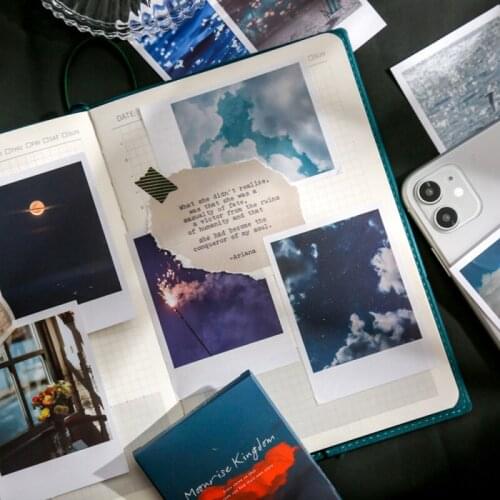 30PCS/pack Scenery Series Hand Account Crafts Material Stickers DIY Scrapbooking Journal Phone Card Decoration