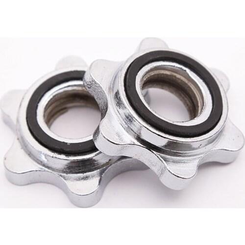 4 Pair Solid Dumbbell Spin Lock Bar Hex Nut Barbells Rod Collar Training