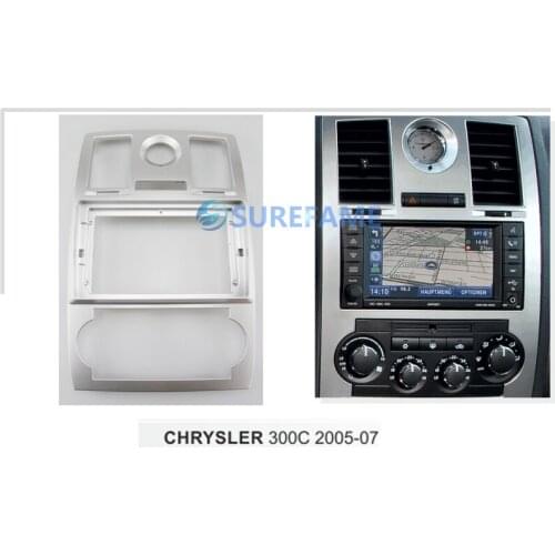 9 inch Car Fascia Radio Panel for CHRYSLER 300C 2005-2007 Dash Kit Install Facia Console Bezel Adapter Stereo Cover Trim Plate