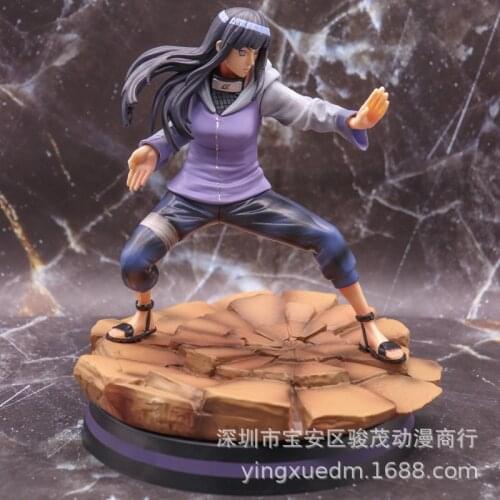 Anime Naruto Hyuga Hinata Gently Step Twin Lions Fist Ver. GK PVC 23CM Action Figure Statue Model Collectible Kids Toys Doll