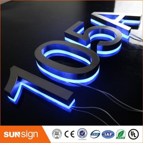 H 20cm Custom LED illuminated house numbers and letters sign