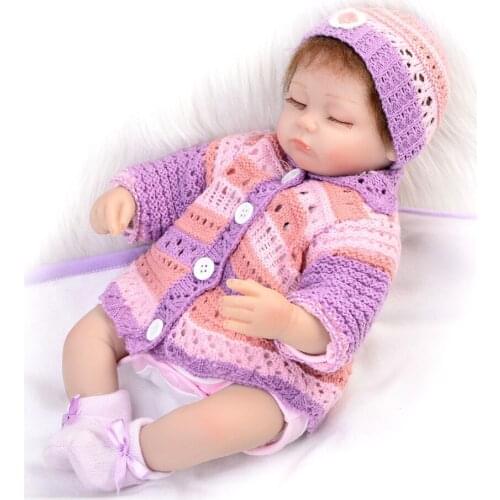 Reborn baby toy dolls 18"42cm soft silicone vinyl bebe reborn girl dolls play house toys child plamates bonecas