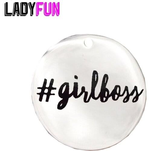 Feminism Girl Boss Funny Lady Boss Gifts #Girlboss Stainless Steel Charm 20pcs Wholesale