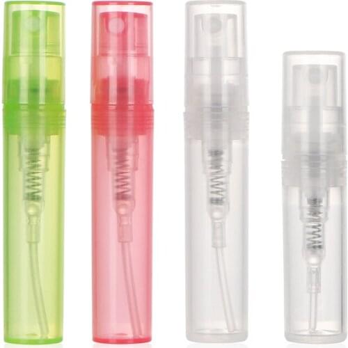 2ml/3ml Mini Perfume Spray Bottle Clear Cosmetic Refillable Bottles Plastic Bayonet Sub-bottle Sample Bottle Travel Accessories