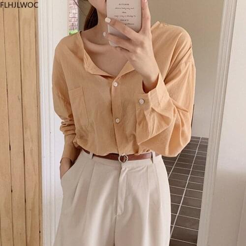 FLHJLWOC Blouses With Sleeves