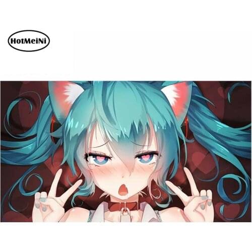 HotMeiNi 13cm x 7.3cm for Solo Blue Hair Ahegao Face Trunk Car Stickers Anime Decal Windows Motorcycle Surfboard Car Styling