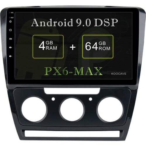 KOOCAVS 10.2" IPS Android 9.0 Car GPS Radio Player for Skoda Octavia 2007 - 2014 with 4GB+64GB Stereo Multimedia Headunit