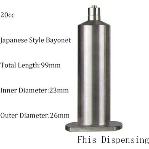 Corrosion-Resistant Stainless Steel Cones Dispensing Syringe 20cc High Temperature Resistant Syringe