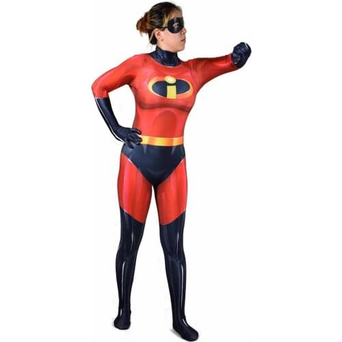 Adults Kids The Incredibles 2 Cosplay Costume Elastigirl Helen Parr Superhero Halloween Zentai Suit Bodysuit