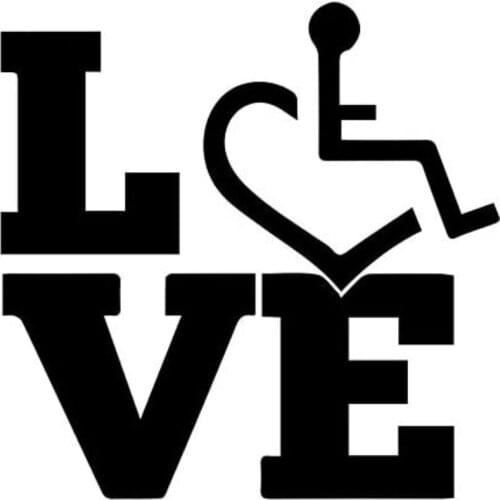 Handicap People Love Better ,PVC Cover Scratches Waterproof Car Window Decal Car Sticker Waterproof Protective Film Accessories