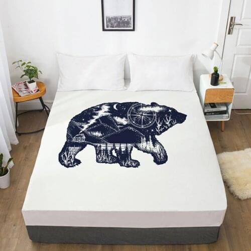 Customize Fitted Sheets Mattress Cover With Elastic Band 3D Bedsheet Linens 135x200 180x200 Bed Sheet Bedding Bohemia