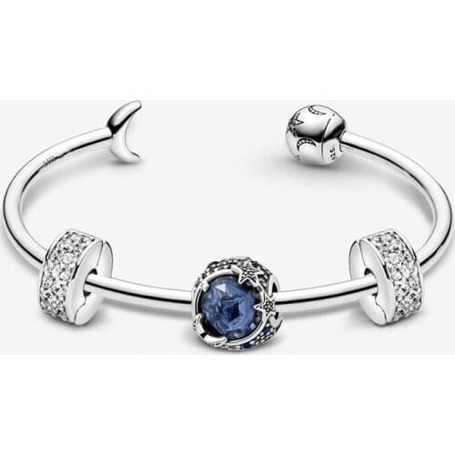 2020 Winter New Sparkling Blue Celestial Star Bracelet Set, Beautiful And Dreamy Jewelry For Girlfriend Christmas Exquisite Gift