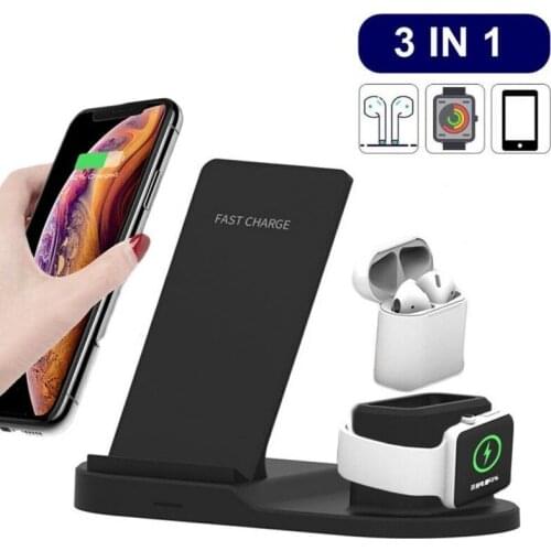 The new three-in-one wireless charger is suitable for wireless fast charging of Apple mobile phone series watches and earphones